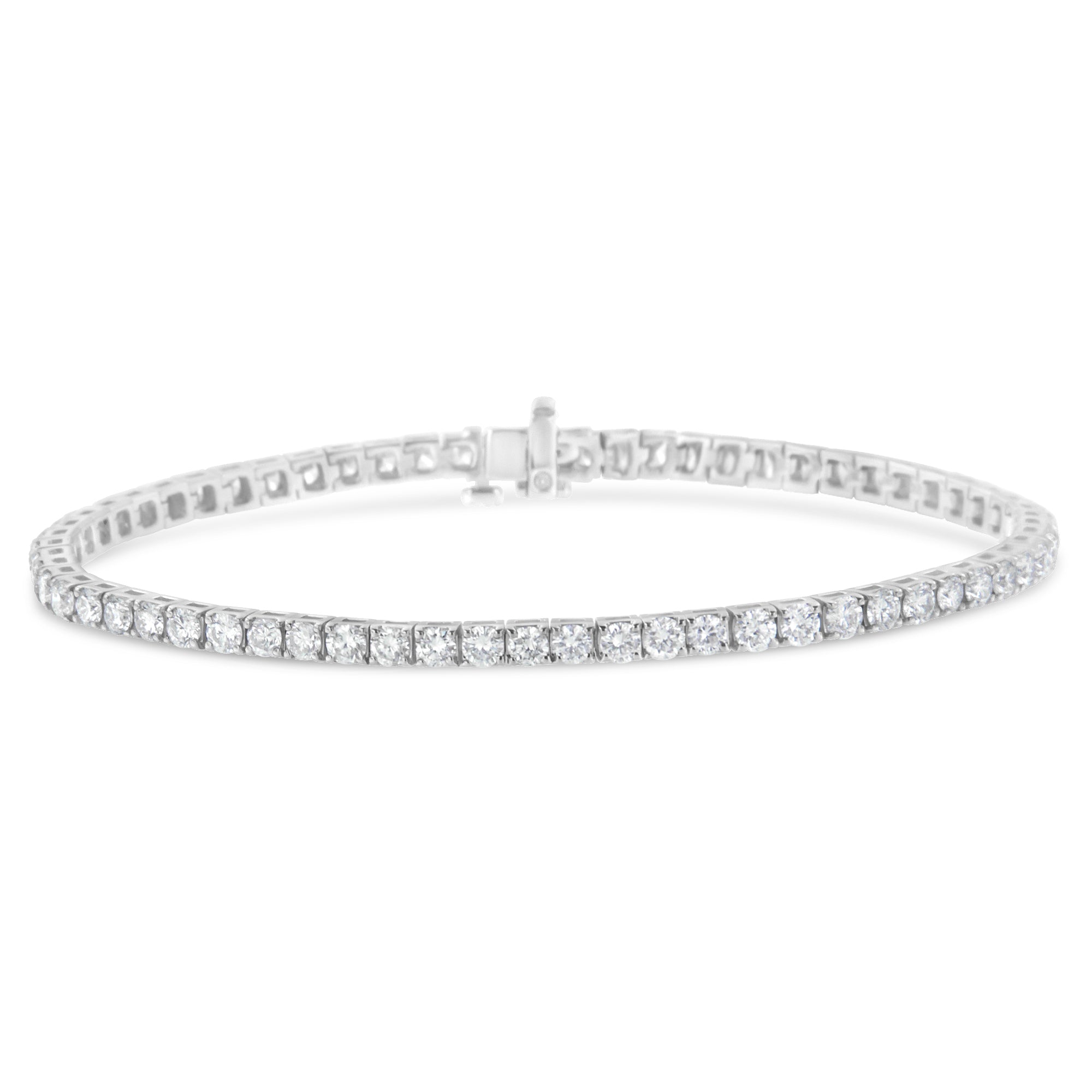 IGI Certified 4.0 Cttw Diamond 14K White Gold Classic 7â€ Tennis Bracelet (H-I Color, I1-I2 Clarity)