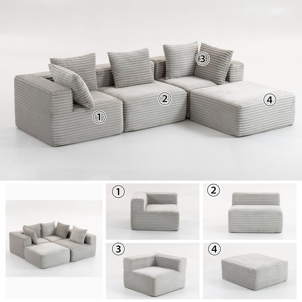 Compressed Sofa:Magic Cube Sofa-YKX-33001-Smoke Grey