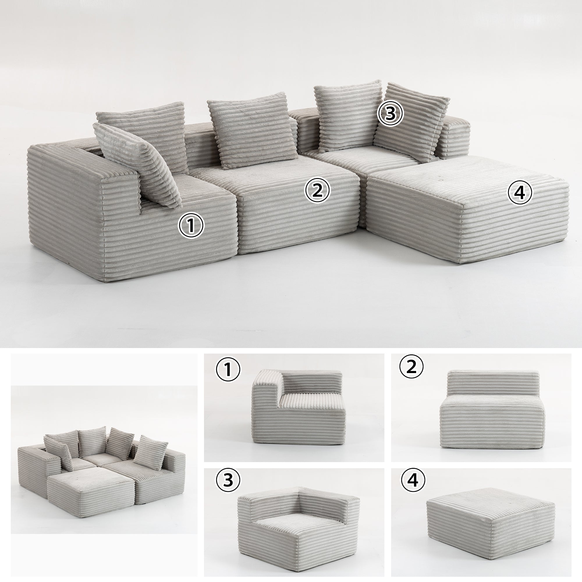 Compressed Sofa:Magic Cube Sofa-YKX-33001-Smoke Grey