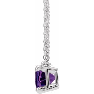 Platinum Amethyst 18" Necklace