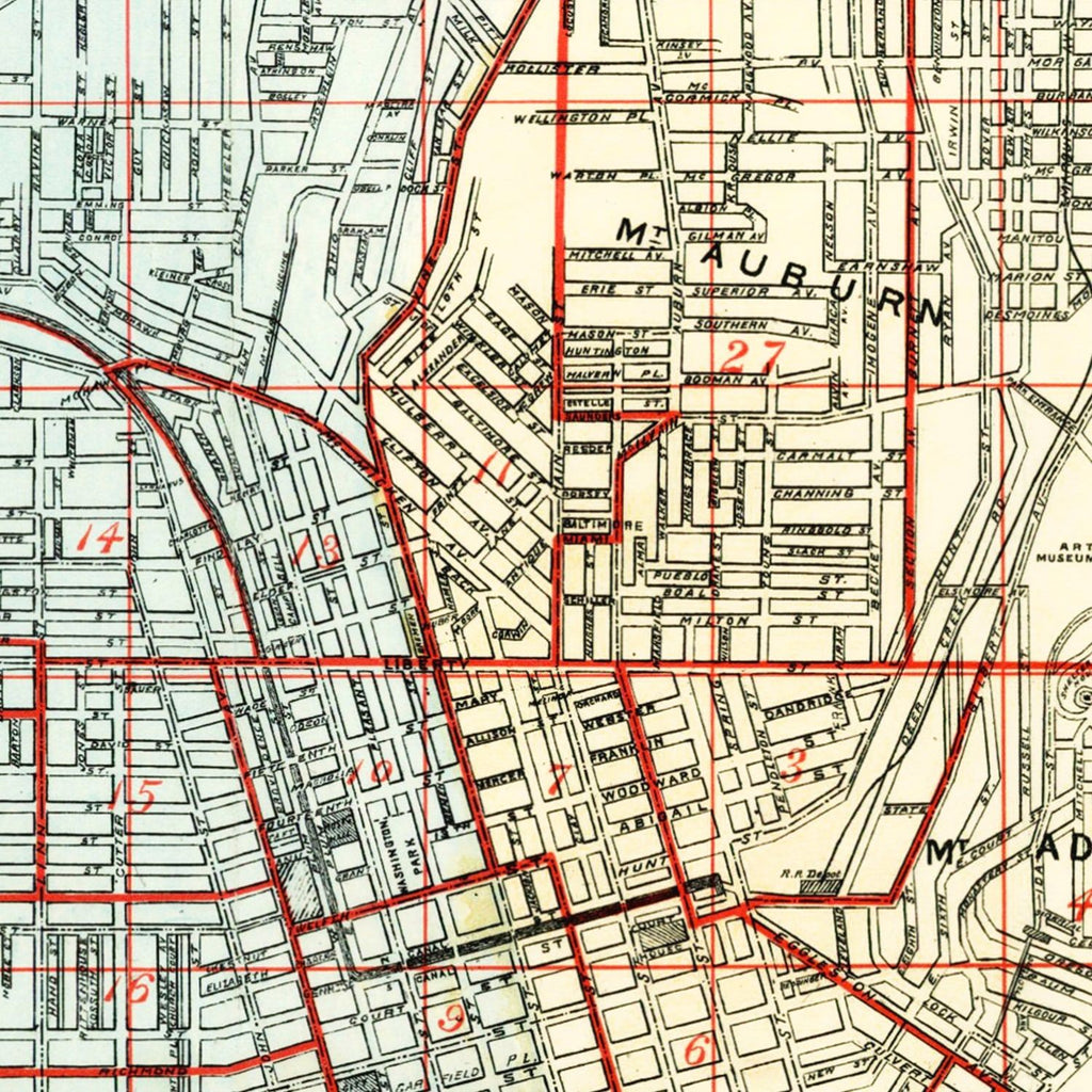 Vintage Map of Cincinnati, Ohio 1895