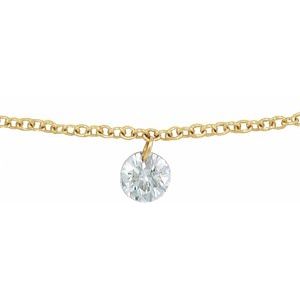 14K Yellow Gold 1/6 CT Drilled Natural Diamond Solitaire 6 1/2-7 1/2" Bracelet – image 2