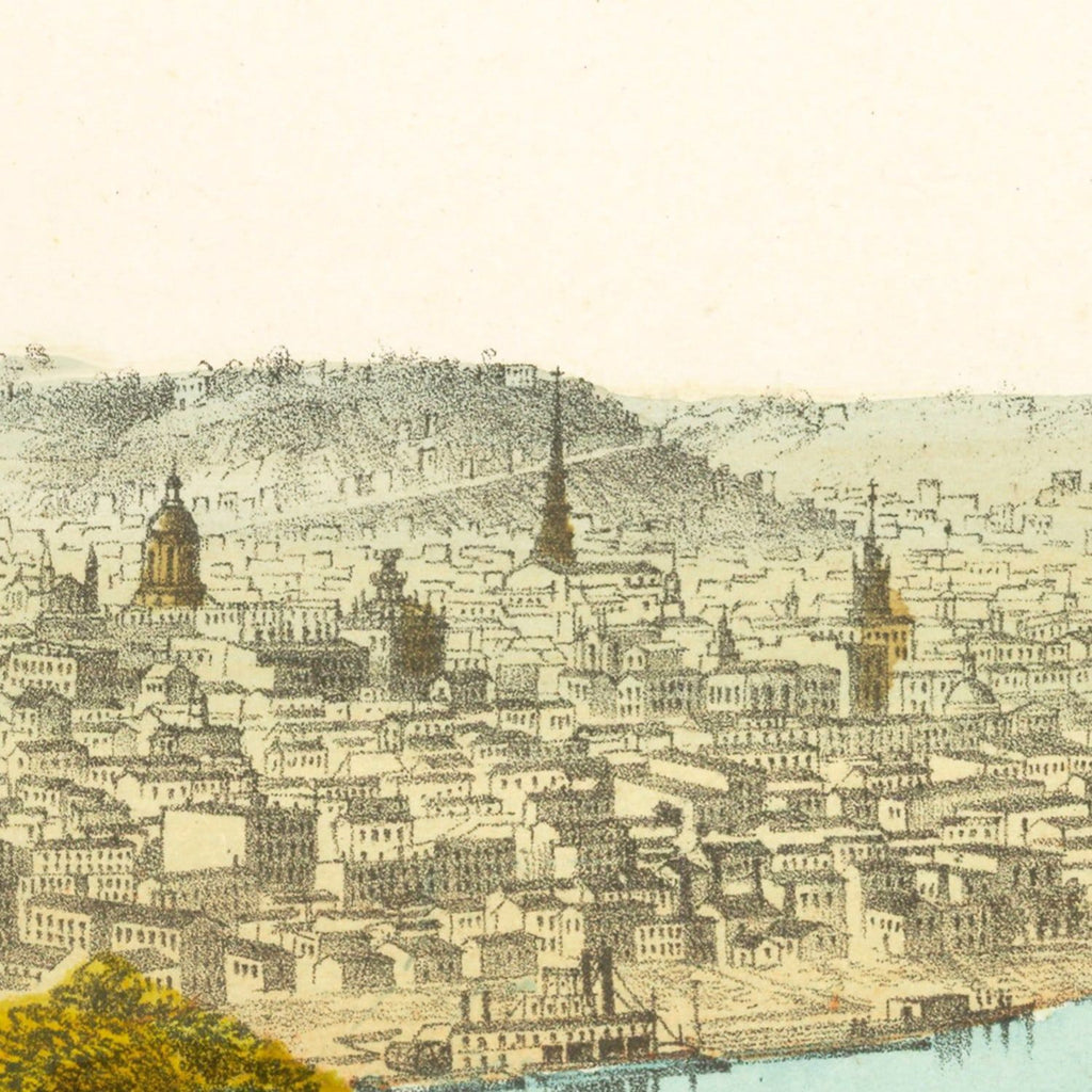 Vintage Map of Cincinnati, Ohio 1867