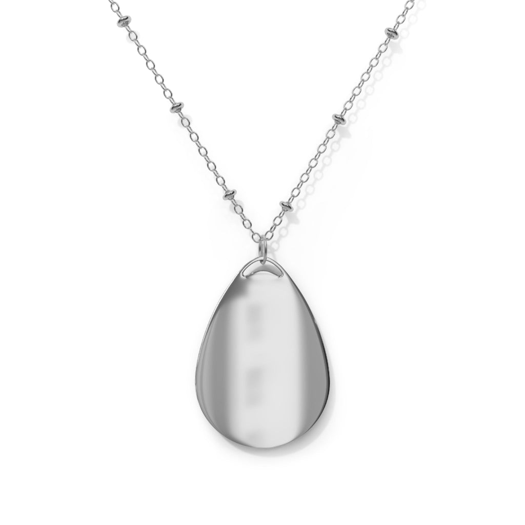 Blue Diamond Oval Necklace for Women