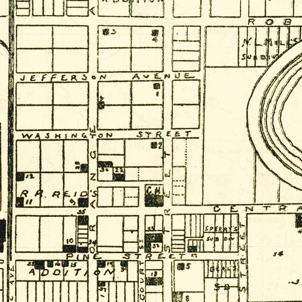 Vintage Map of Orlando, Florida 1910