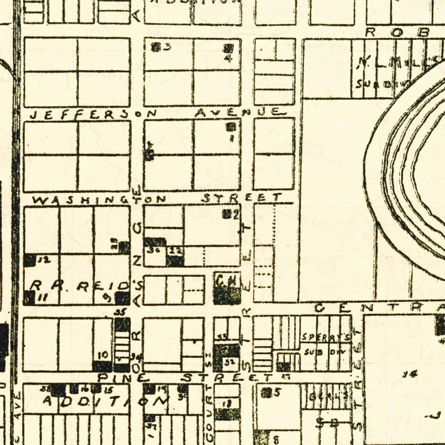 Vintage Map of Orlando, Florida 1910