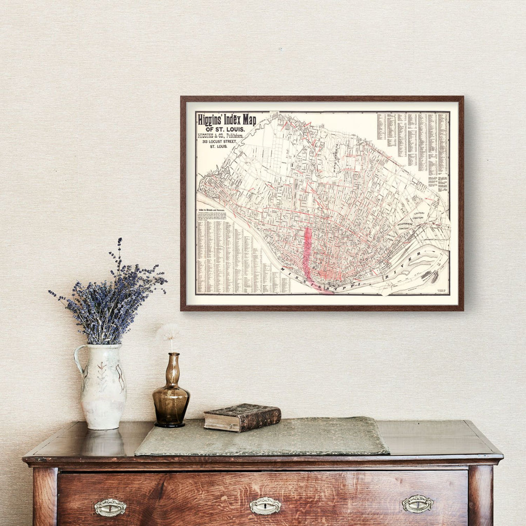 Vintage Map of St. Louis, Missouri 1894