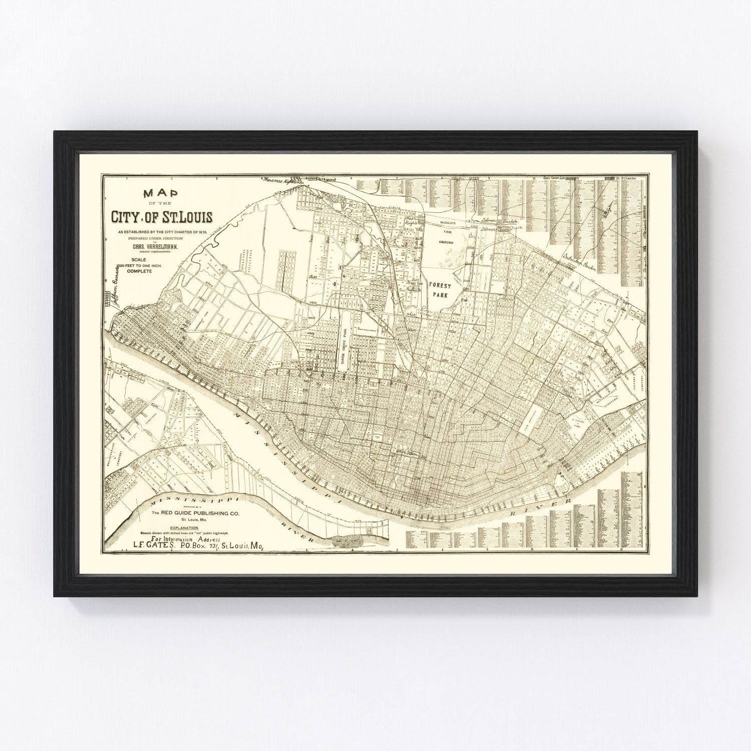 Vintage Map of St. Louis, Missouri 1901