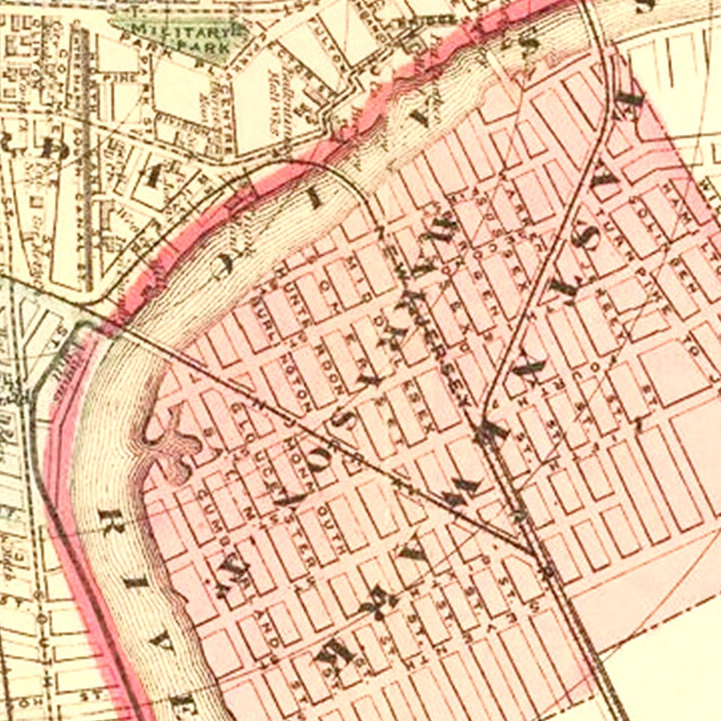 Vintage Map of Newark, New Jersey 1872