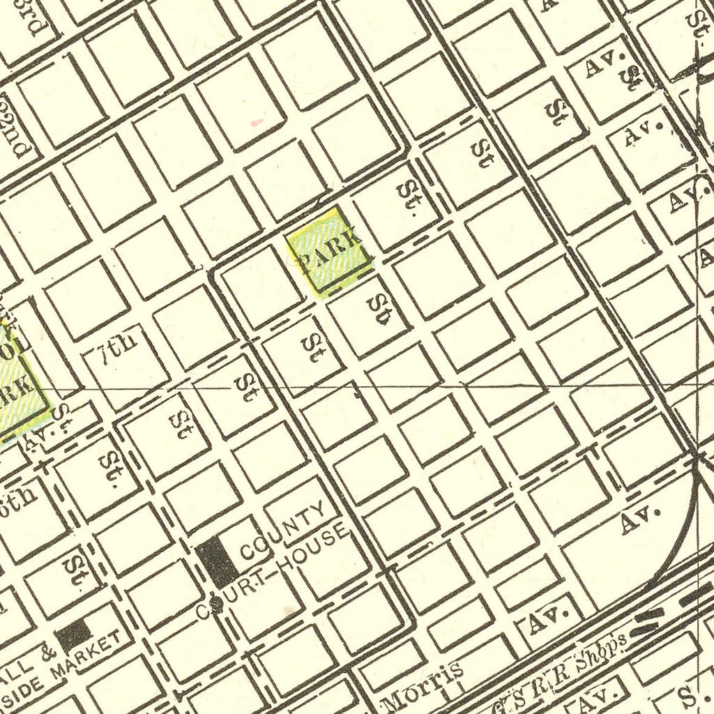 Vintage Map of Birmingham, Alabama 1895