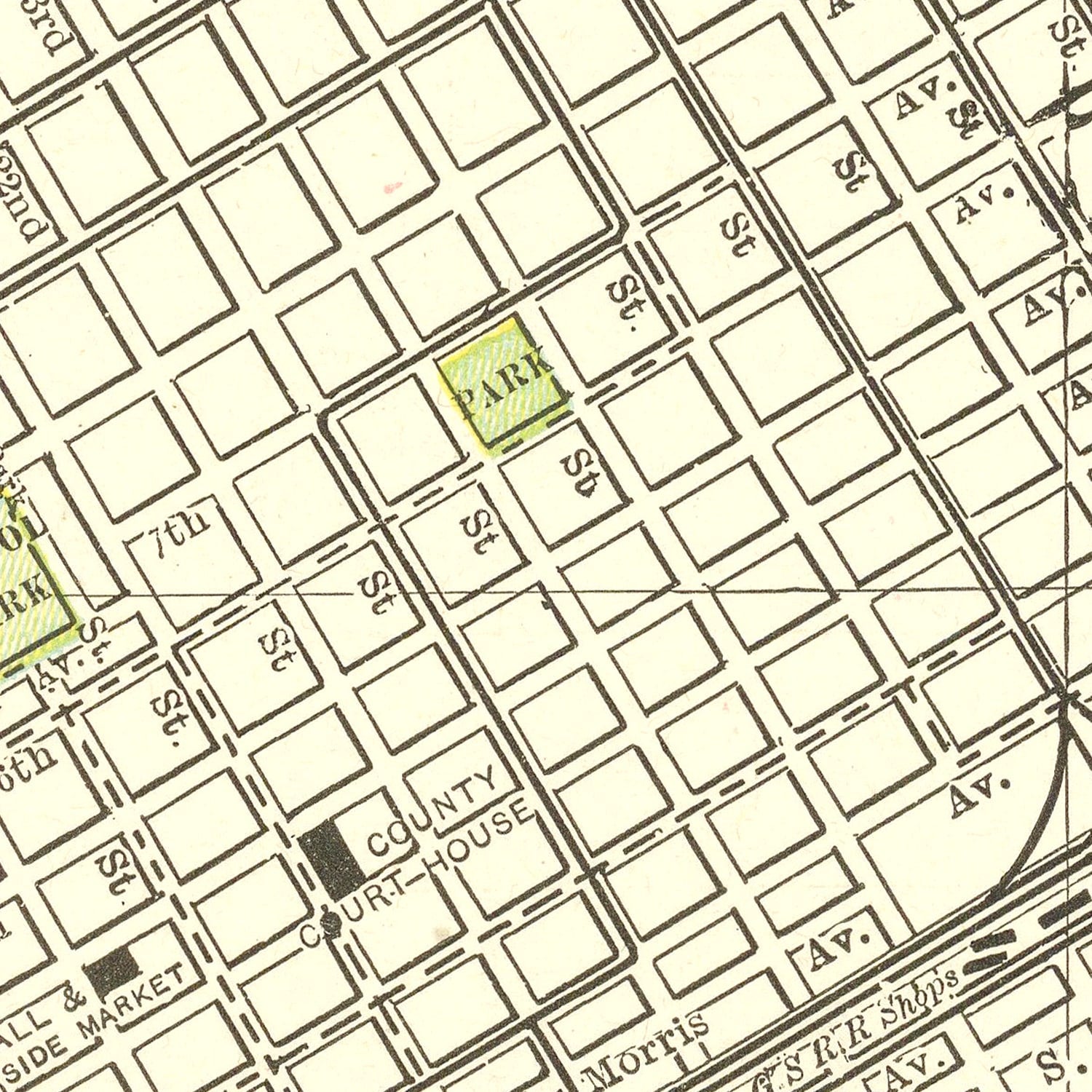 Vintage Map of Birmingham, Alabama 1895