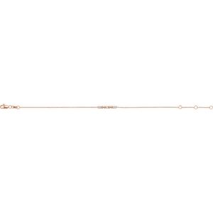 14K Rose Gold 1/10 CTW Natural Diamond Beaded Bar 6 1/2-7 1/2" Bracelet – image 2