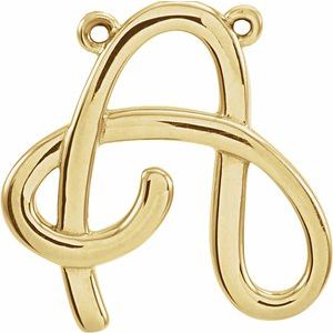 Script Initial Necklace or Center