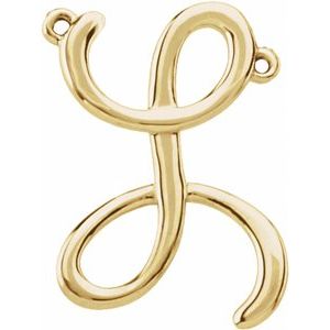 Script Initial Necklace or Center