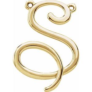 Script Initial Necklace or Center