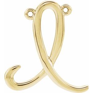 Script Initial Necklace or Center