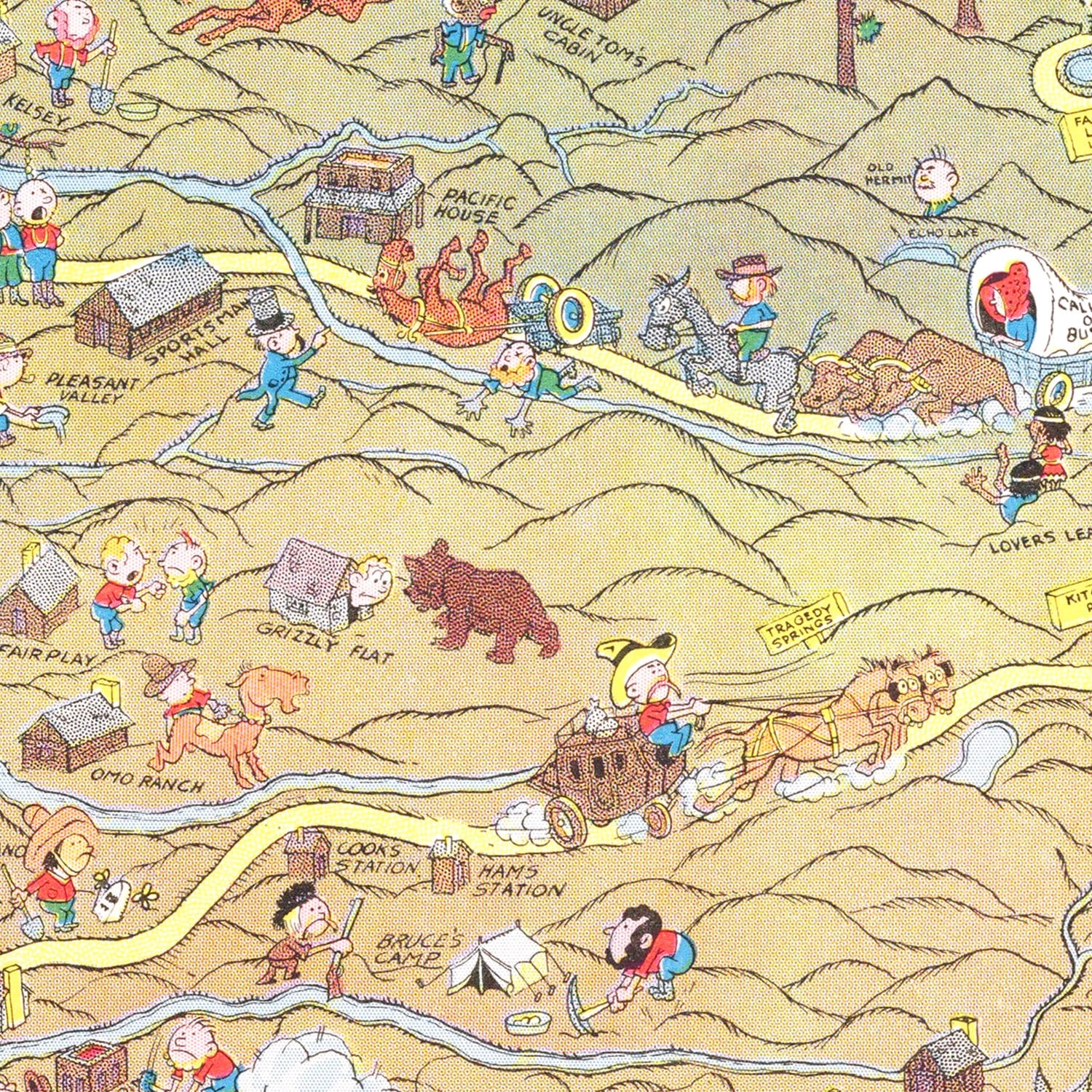 Vintage Tahoe & Gold Country Map 1931