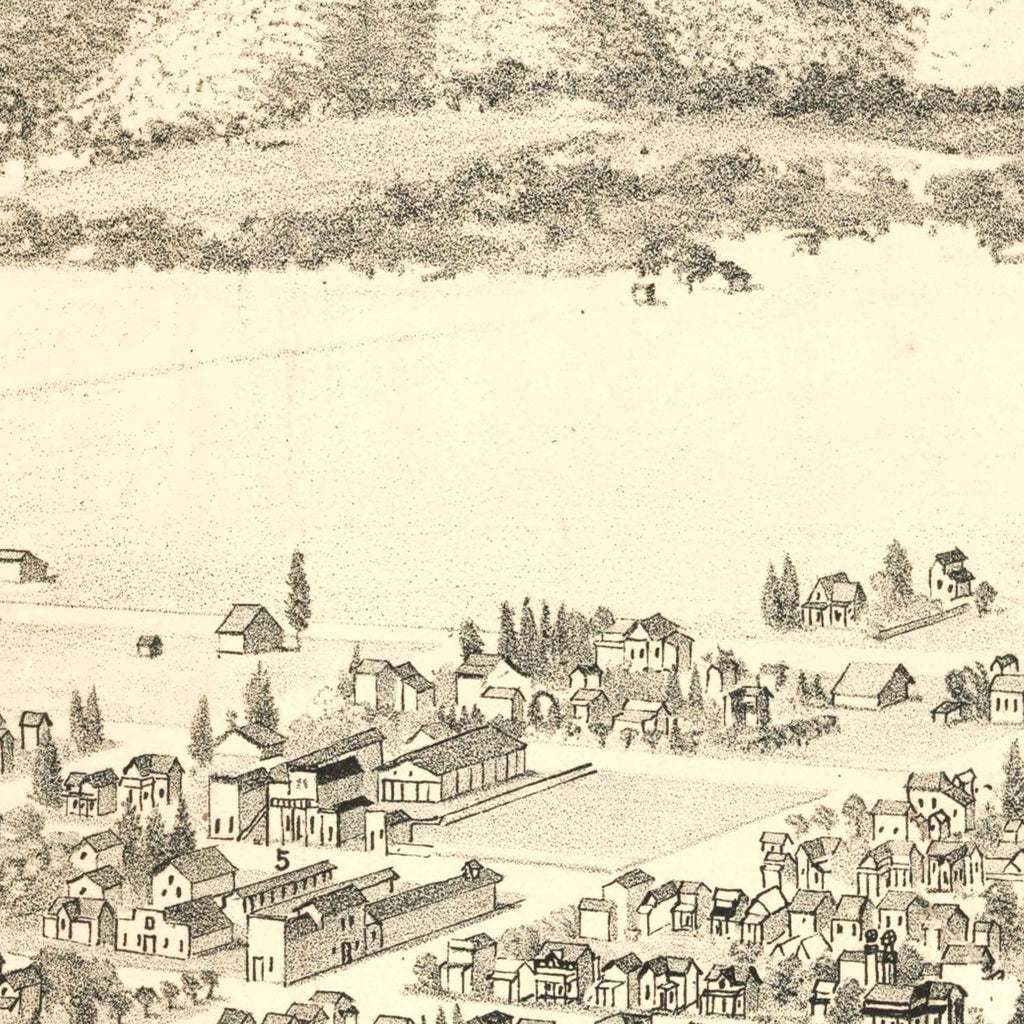 Vintage Map of Gilroy, California 1885