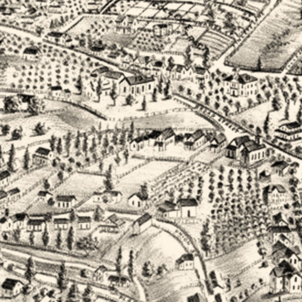 Vintage Map of Auburn, California 1887