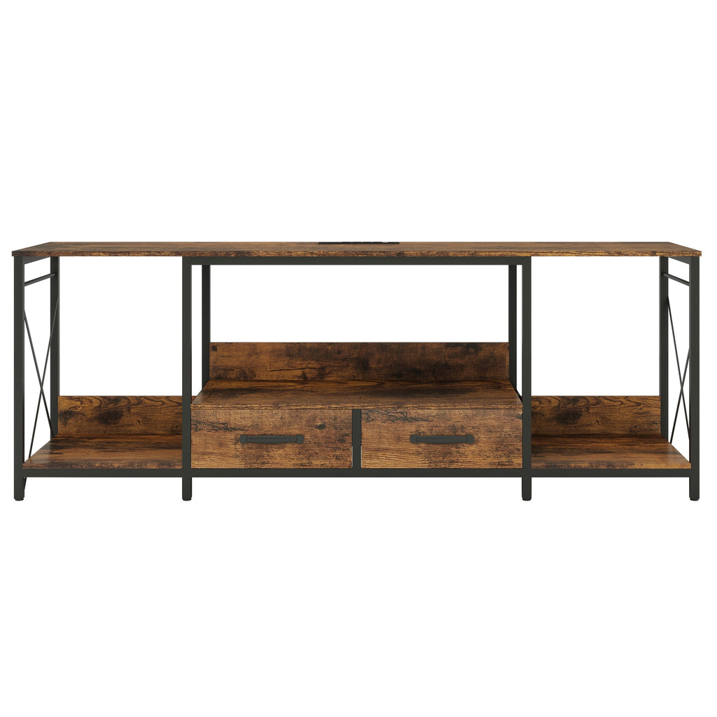 There are installation videos + scene videos .TV Stand with LED Lights Power Outlets  -  TV Stand with Fabric Drawers for 65 70 75 Inches TV -Can also be used in multiple scenes, living room, bedroom,