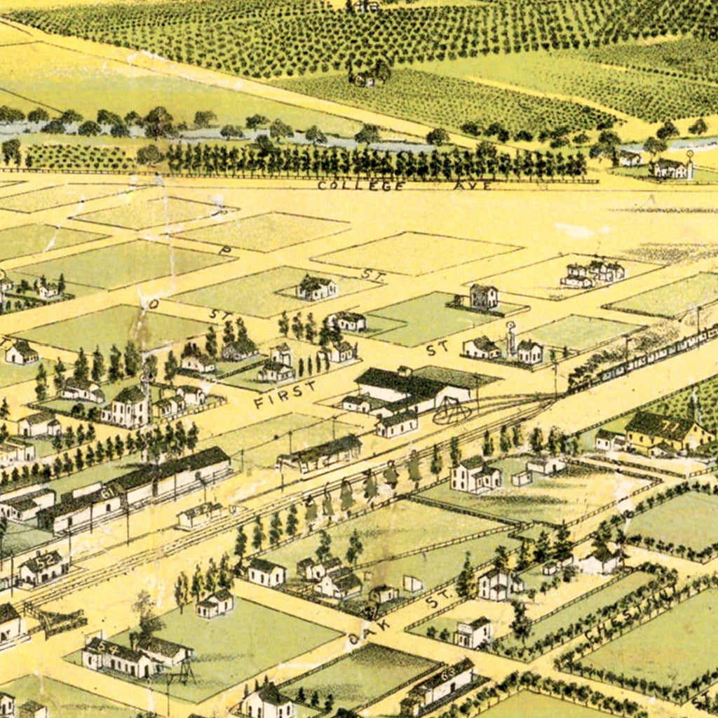 Vintage Map of Livermore Valley, California 1889