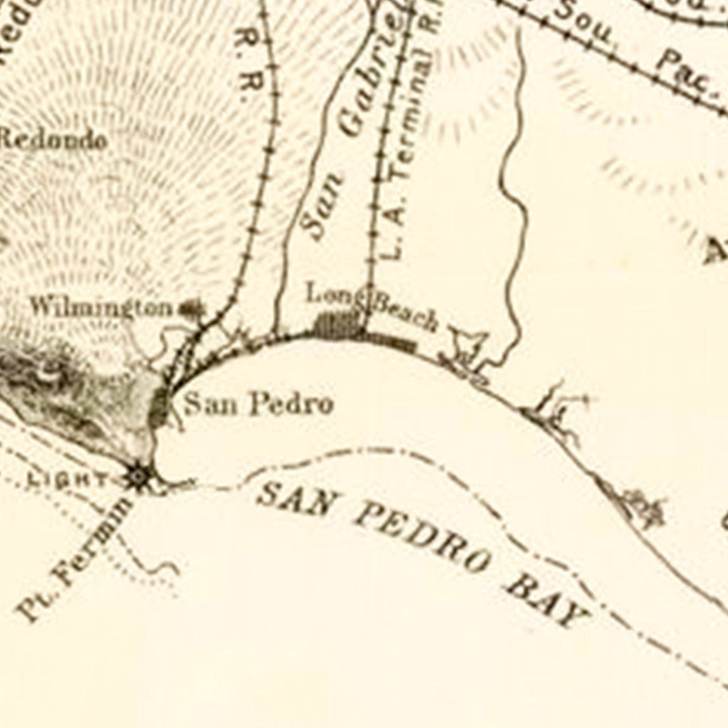 Vintage Map of Santa Monica, California 1892