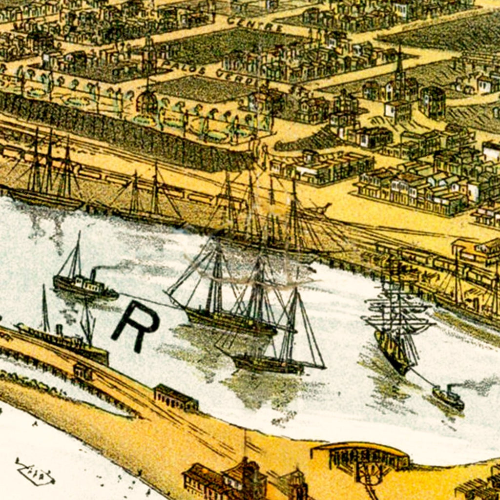 Vintage Map of San Pedro, California 1897
