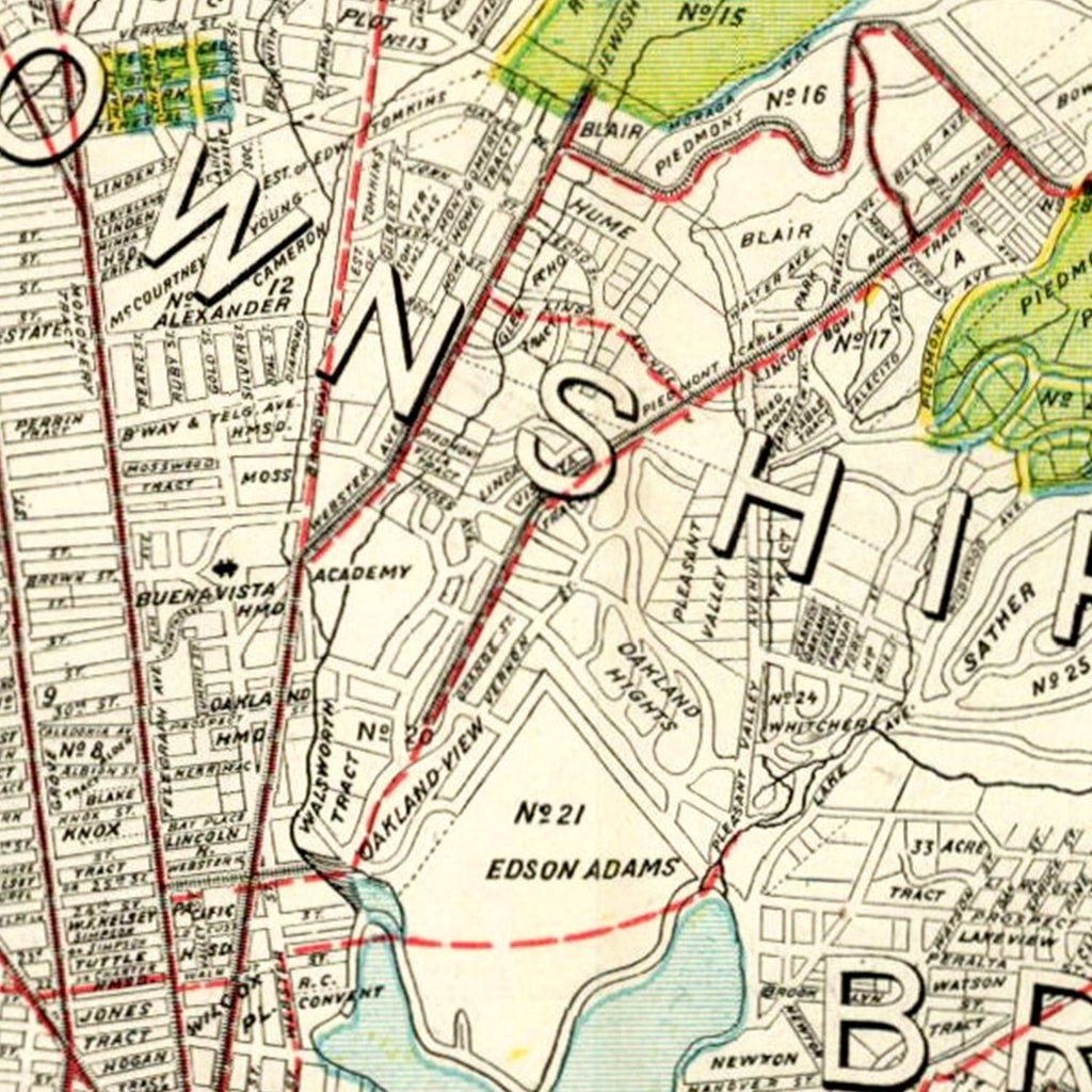 Vintage Map of Berkeley, California 1899