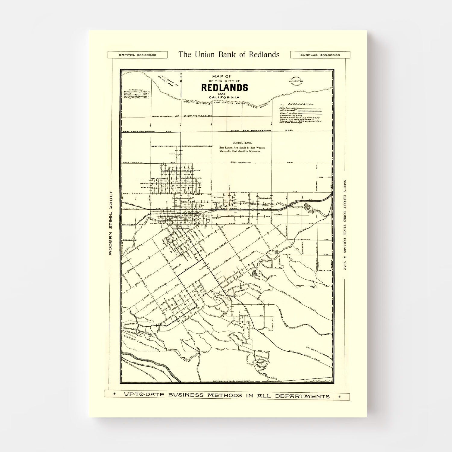 Vintage Map of San Jose, California 1899