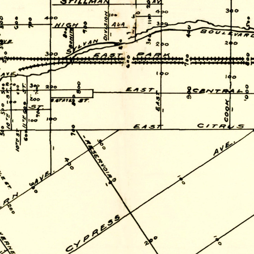 Vintage Map of San Jose, California 1899