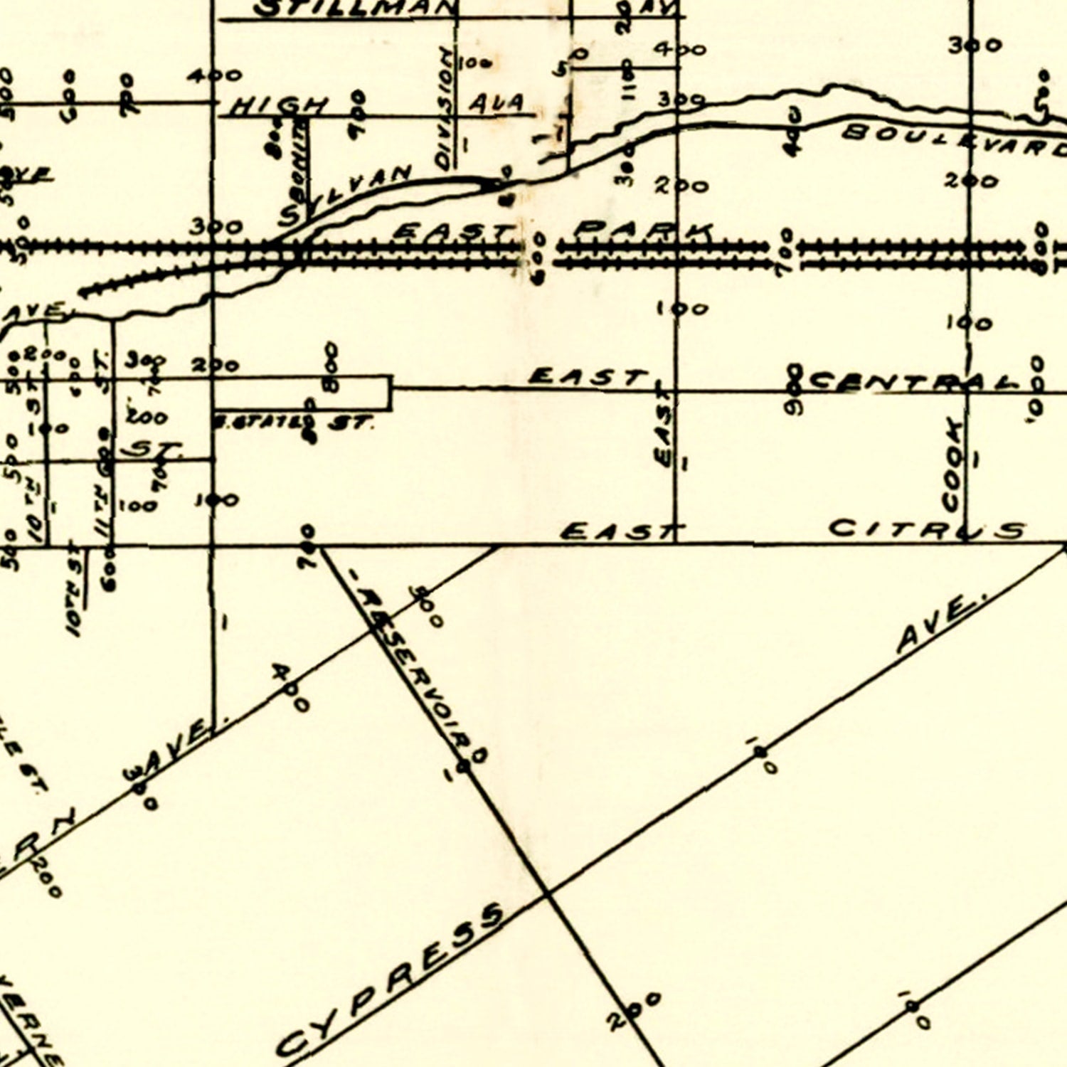 Vintage Map of San Jose, California 1899