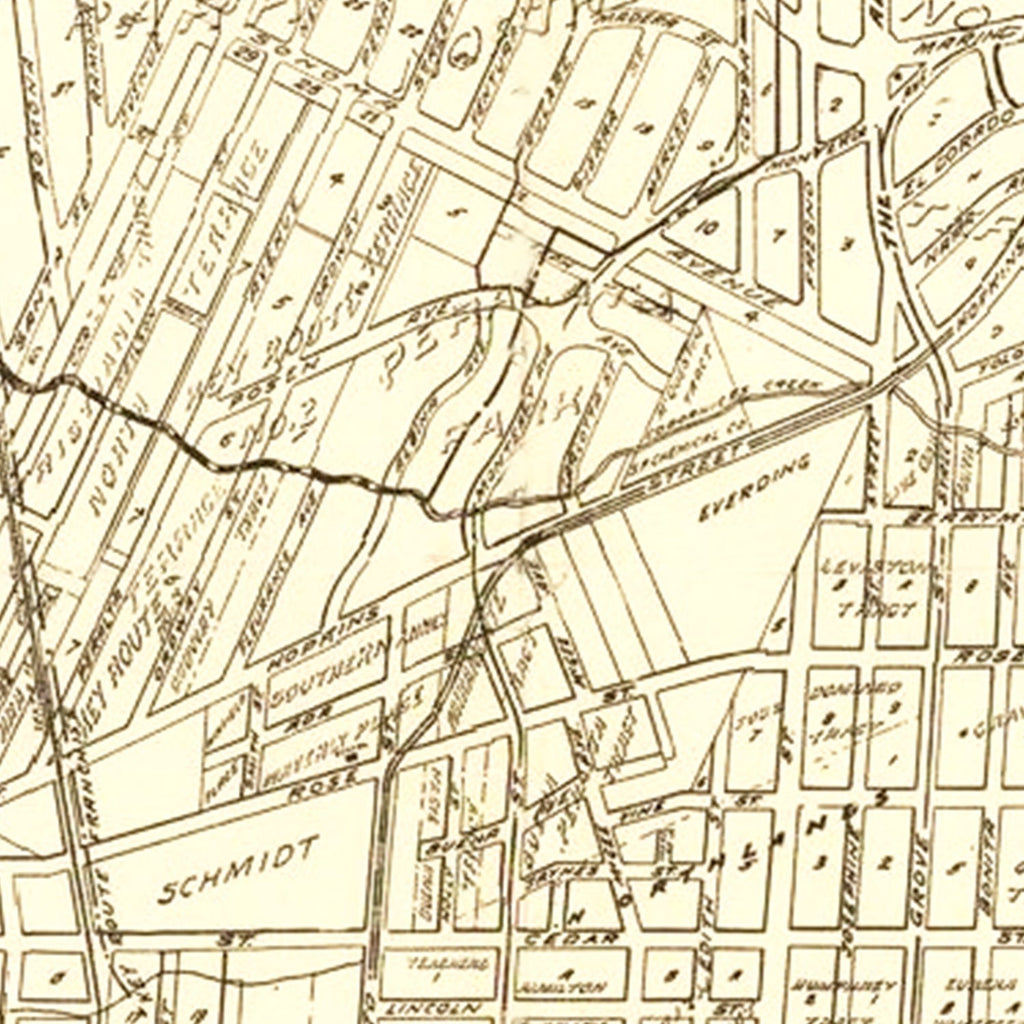 Vintage Map of Berkeley, California 1909