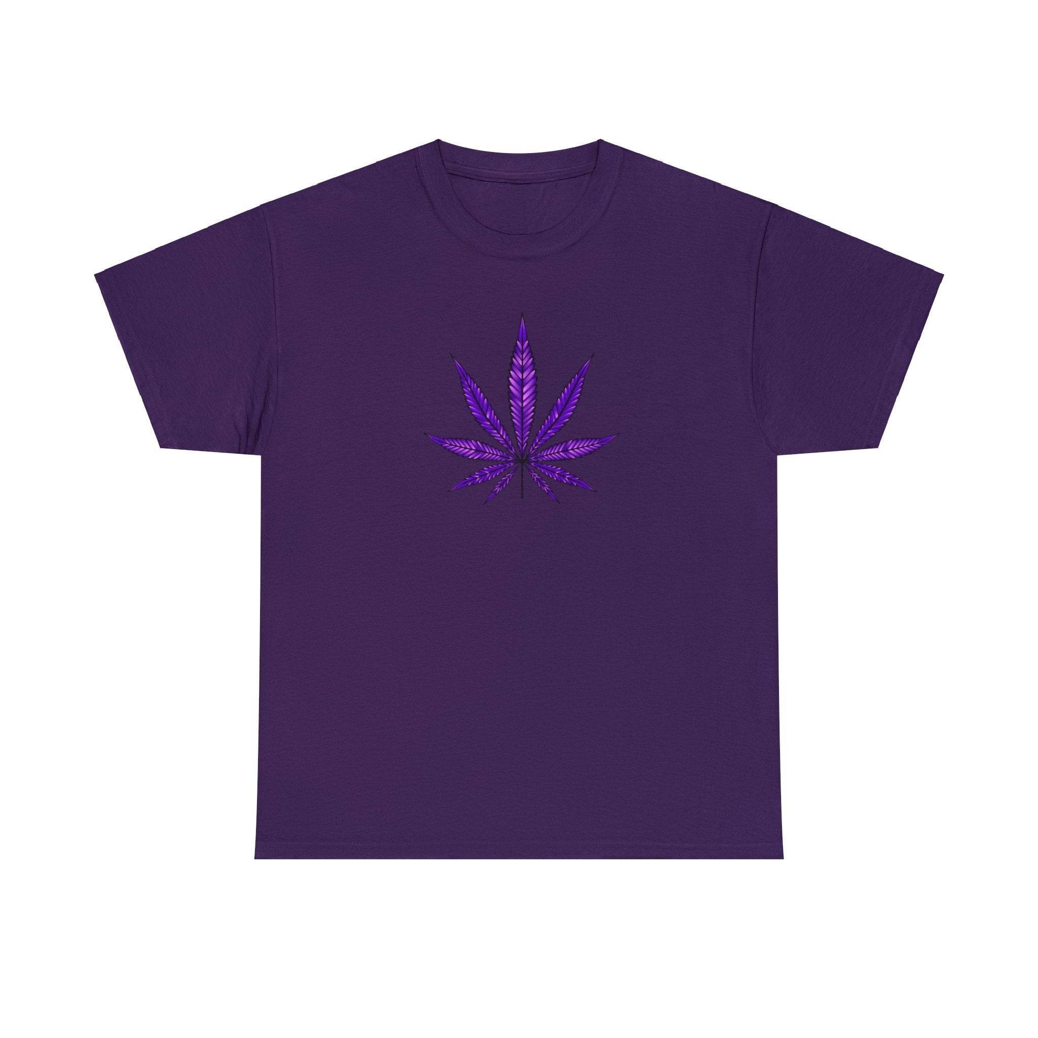 Purple Cannabis Leaf Tee