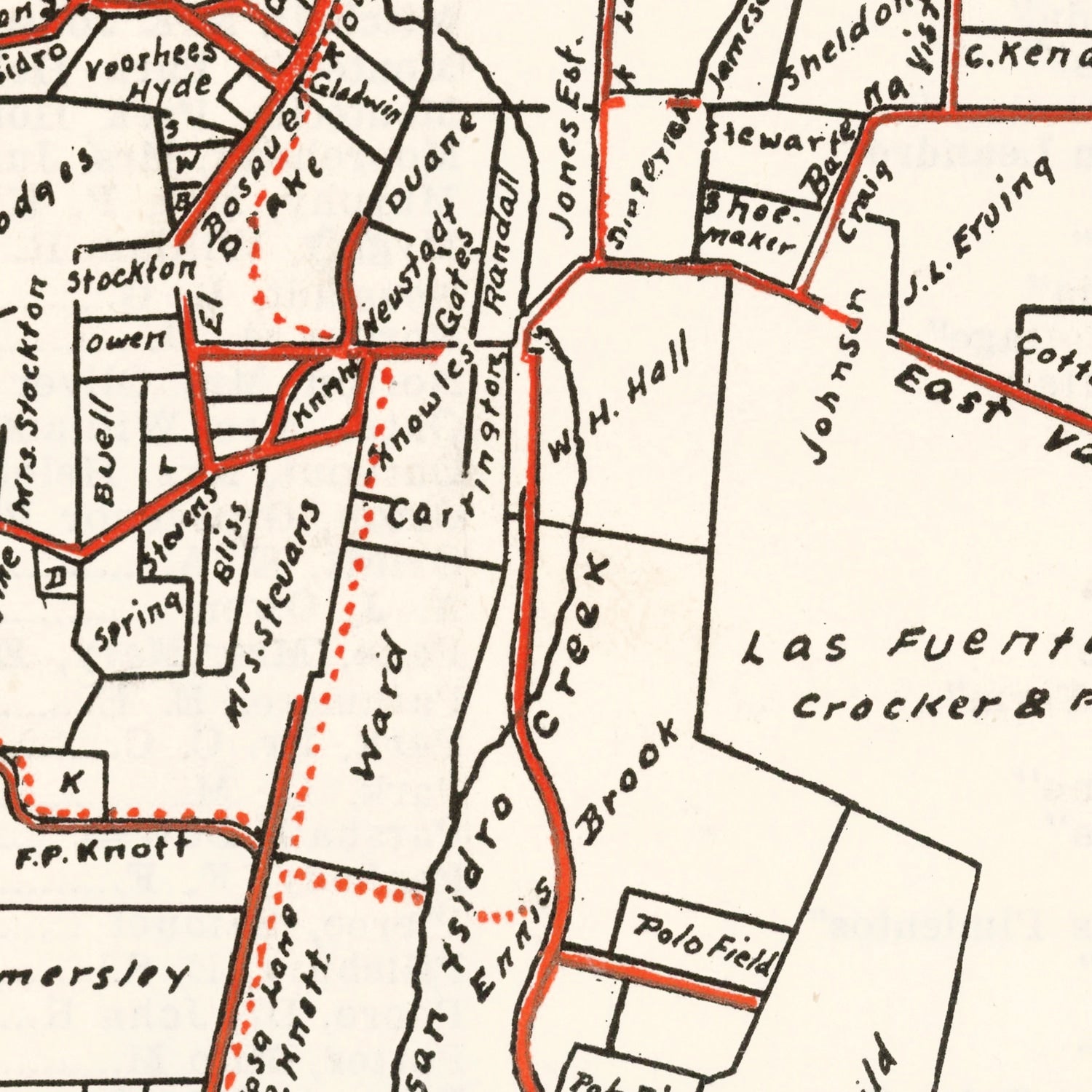 Vintage Map of Montecito, California 1924