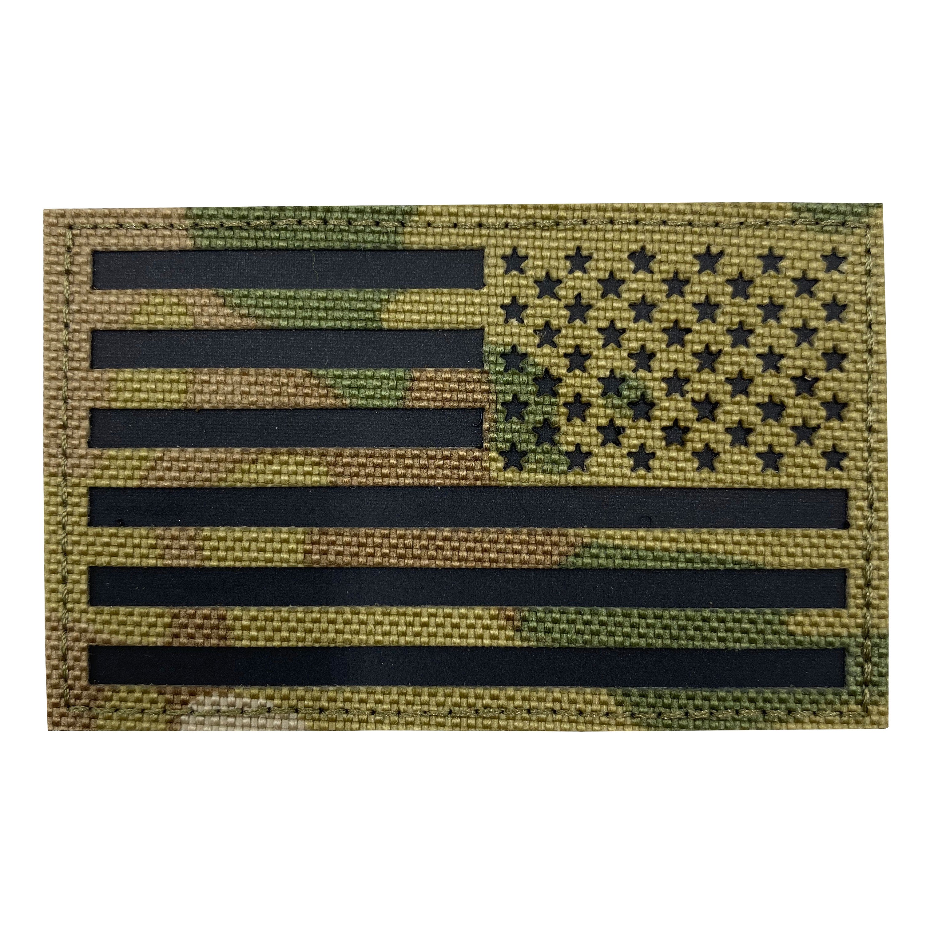 IR Reflective Fabric US Flag Reverse Multicam