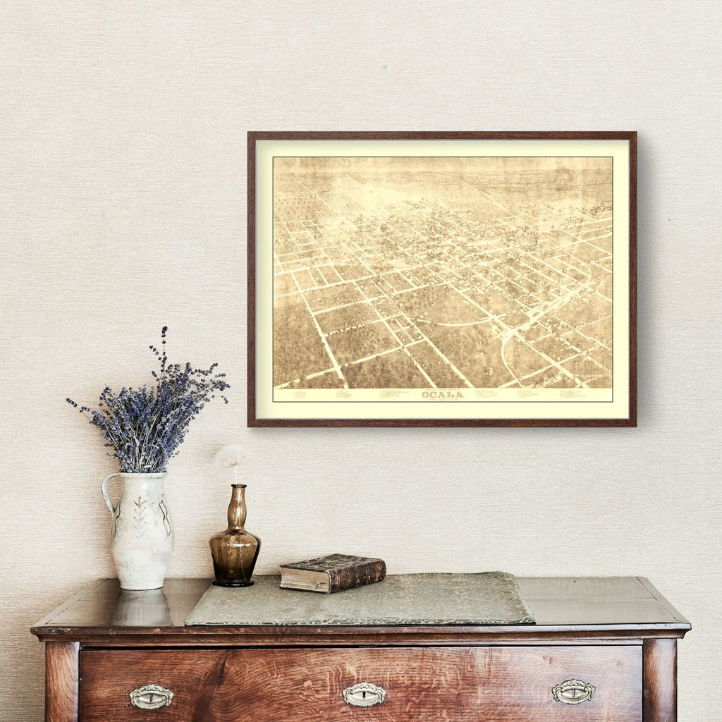 Vintage Map of Ocala, Florida 1892