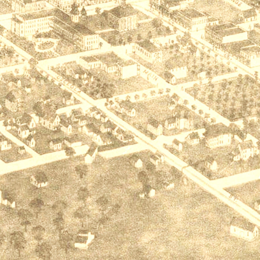 Vintage Map of Ocala, Florida 1892