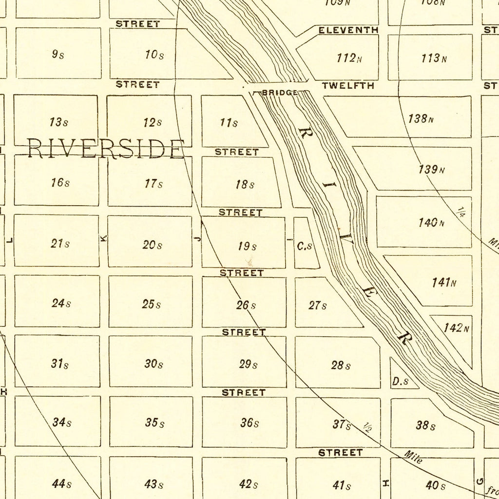 Vintage Map of Miami, Florida 1905
