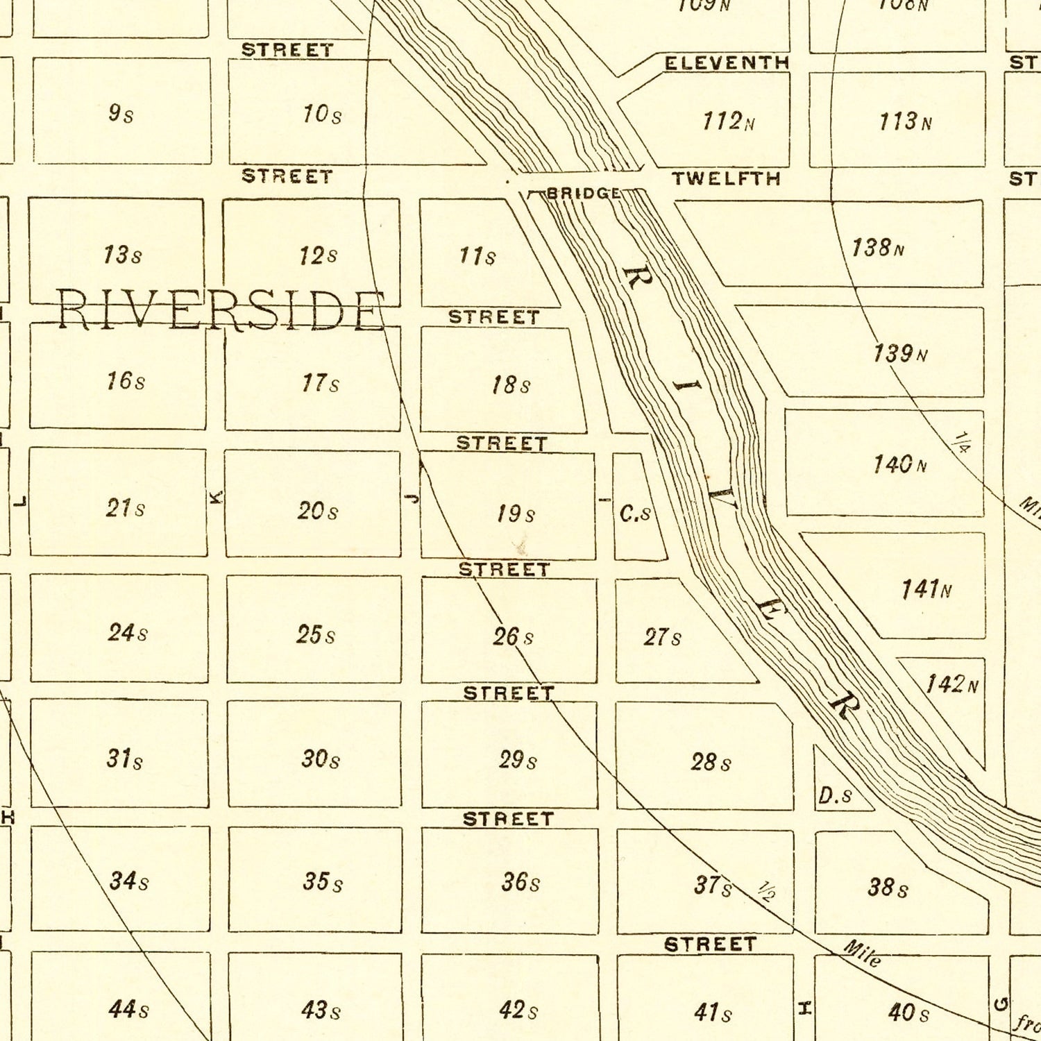 Vintage Map of Miami, Florida 1905