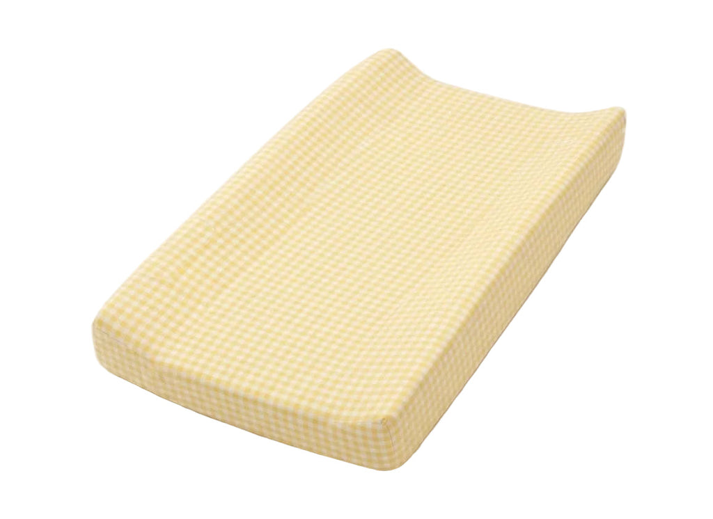 Yellow Gingaham Changing Pad Cover