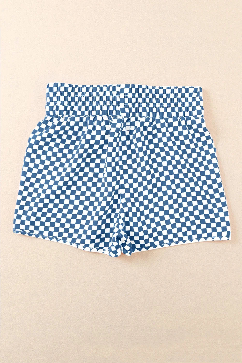 Leopard & Checker High Waist Athletic Shorts