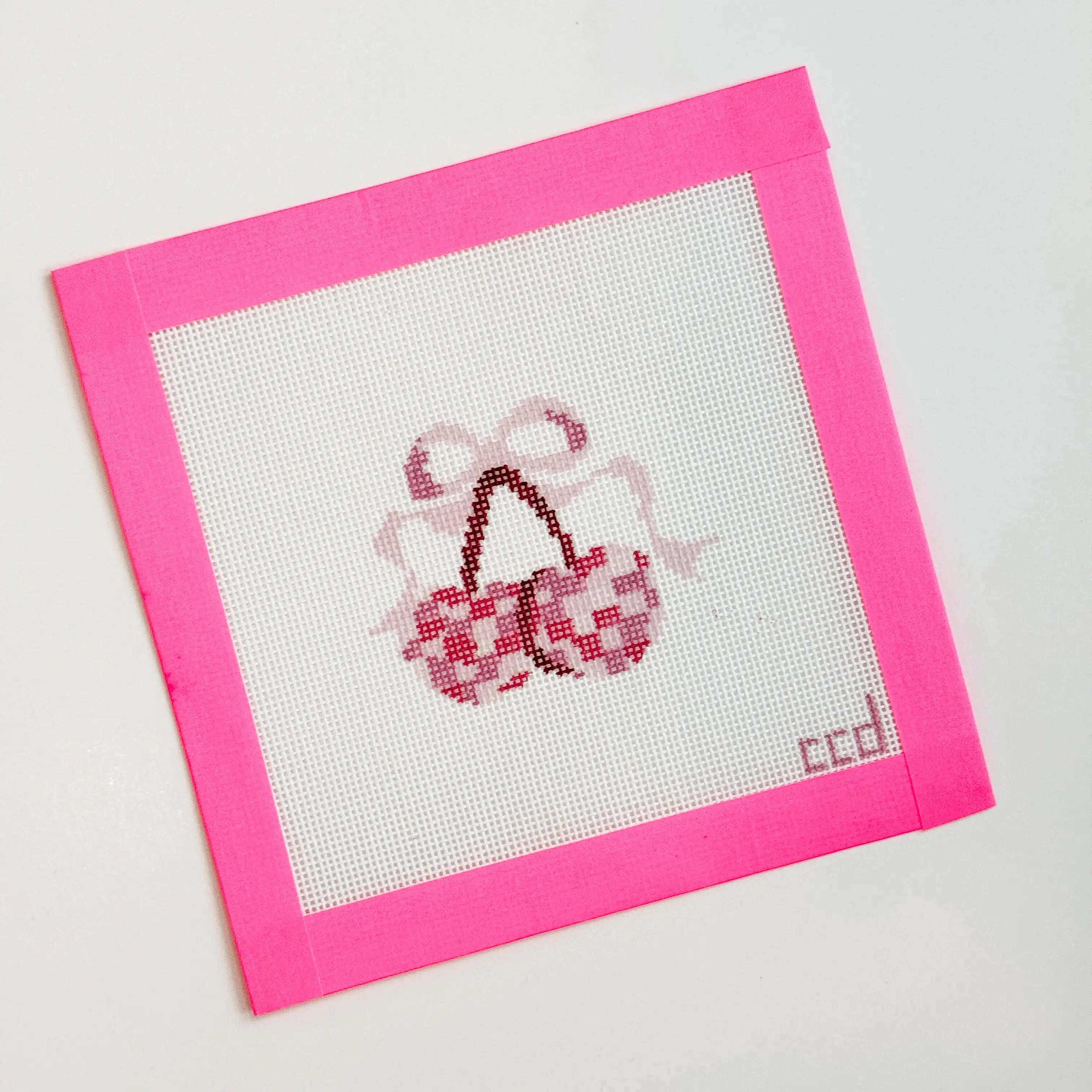 Cotswold Co Designs - Disco Cherries Coquette Needlepoint Canvas, 18 mesh, 3”