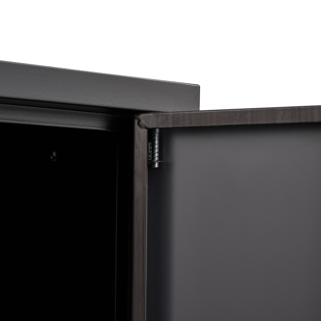 Metal Storage Cabinet with Locking Doors and Adjustable Shelf, Folding Filing Storage Cabinet , Folding Storage Locker Cabinet for Home Office,School,Garage, Black