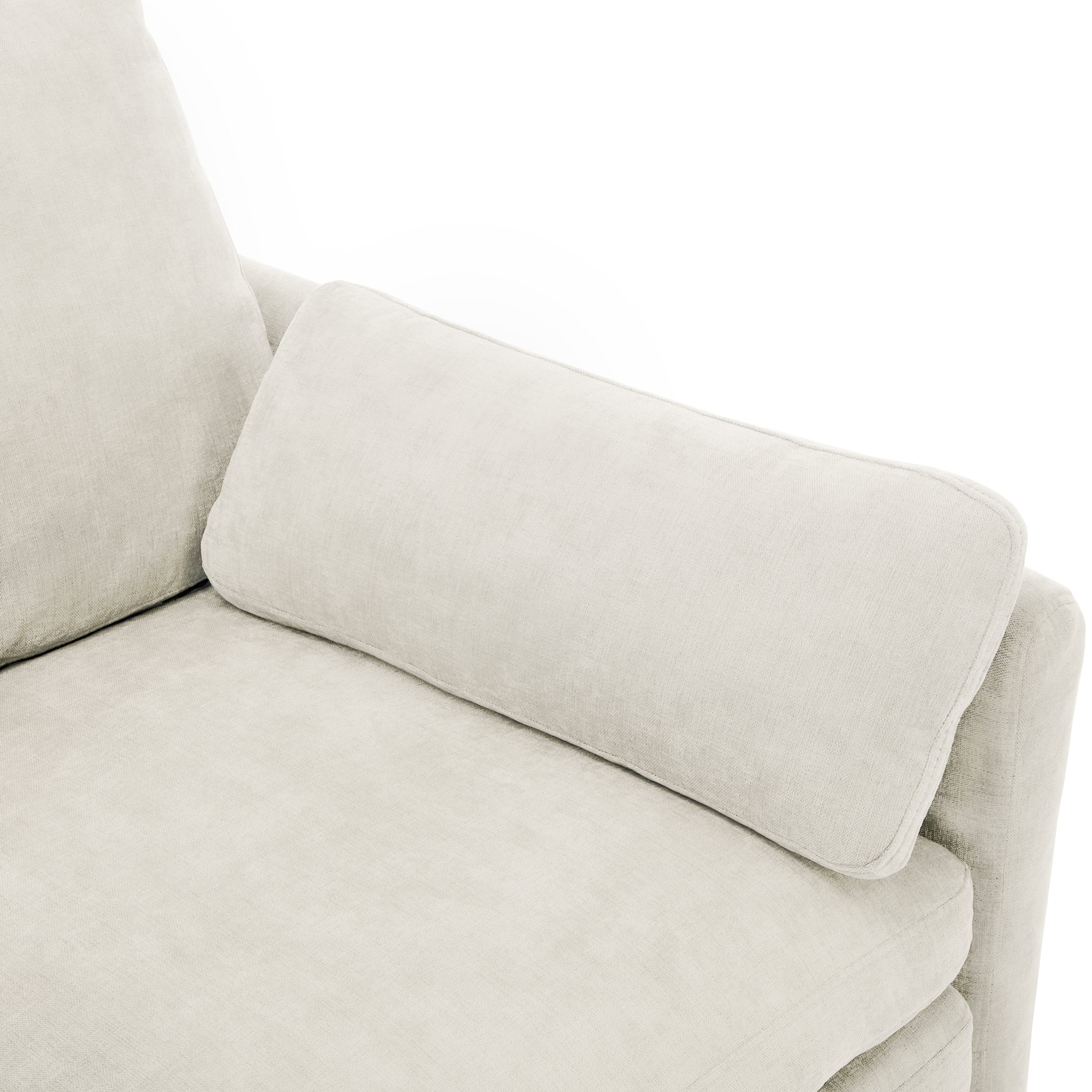 Cozy Upholstered Loveseat Sofa with Double Cushion Design in Beige Chenille, 68.1'