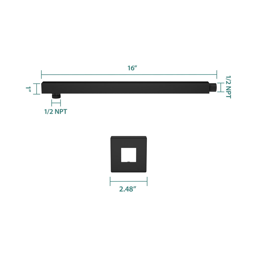Wall Mounted Shower Arm With Flange