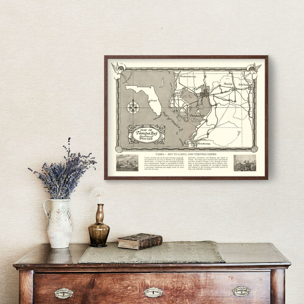 Vintage Map of Tampa, Florida 1928