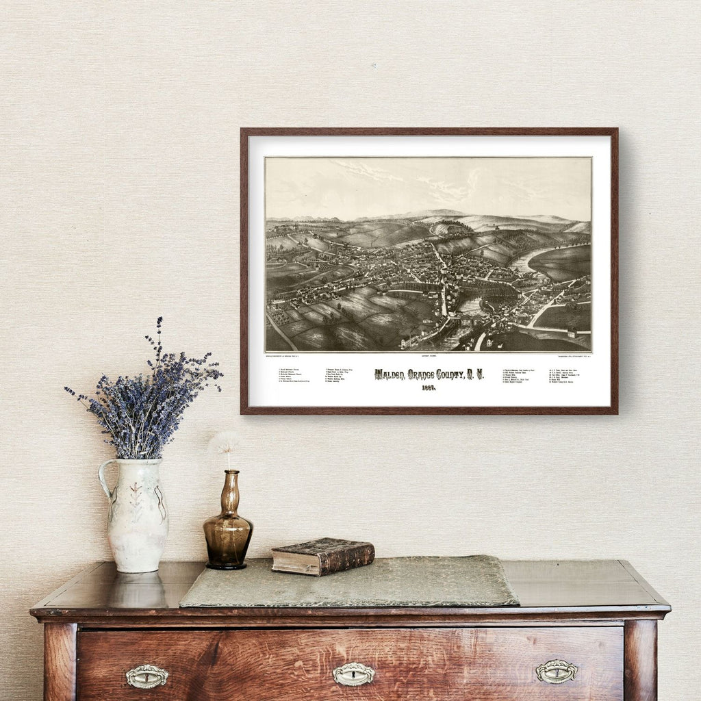 Vintage Map of Walden, New York 1887