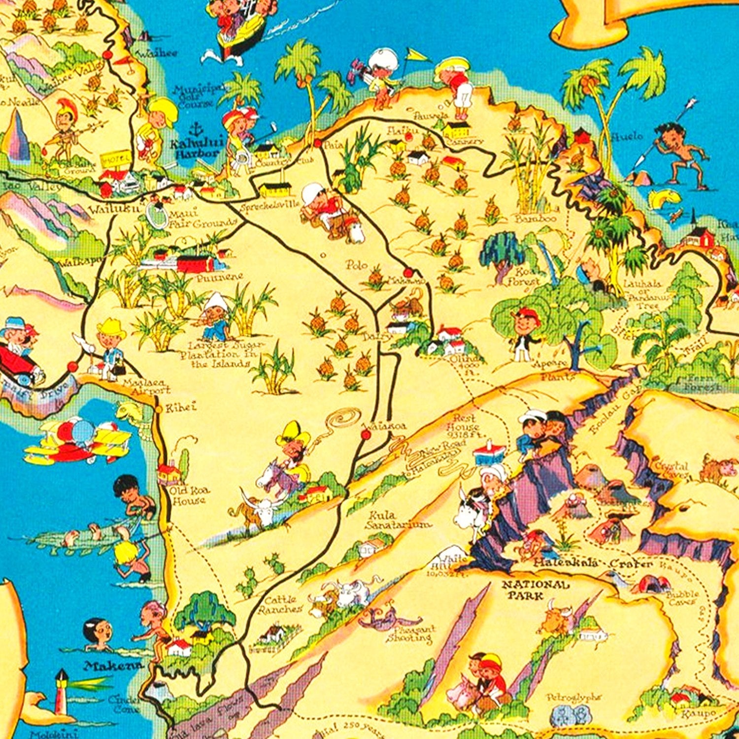 Vintage Map of Maui, 1931