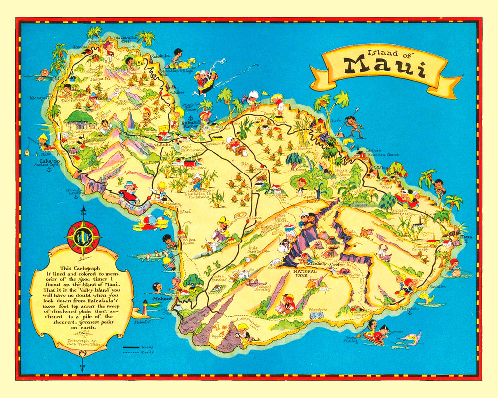 Vintage Map of Maui, 1931