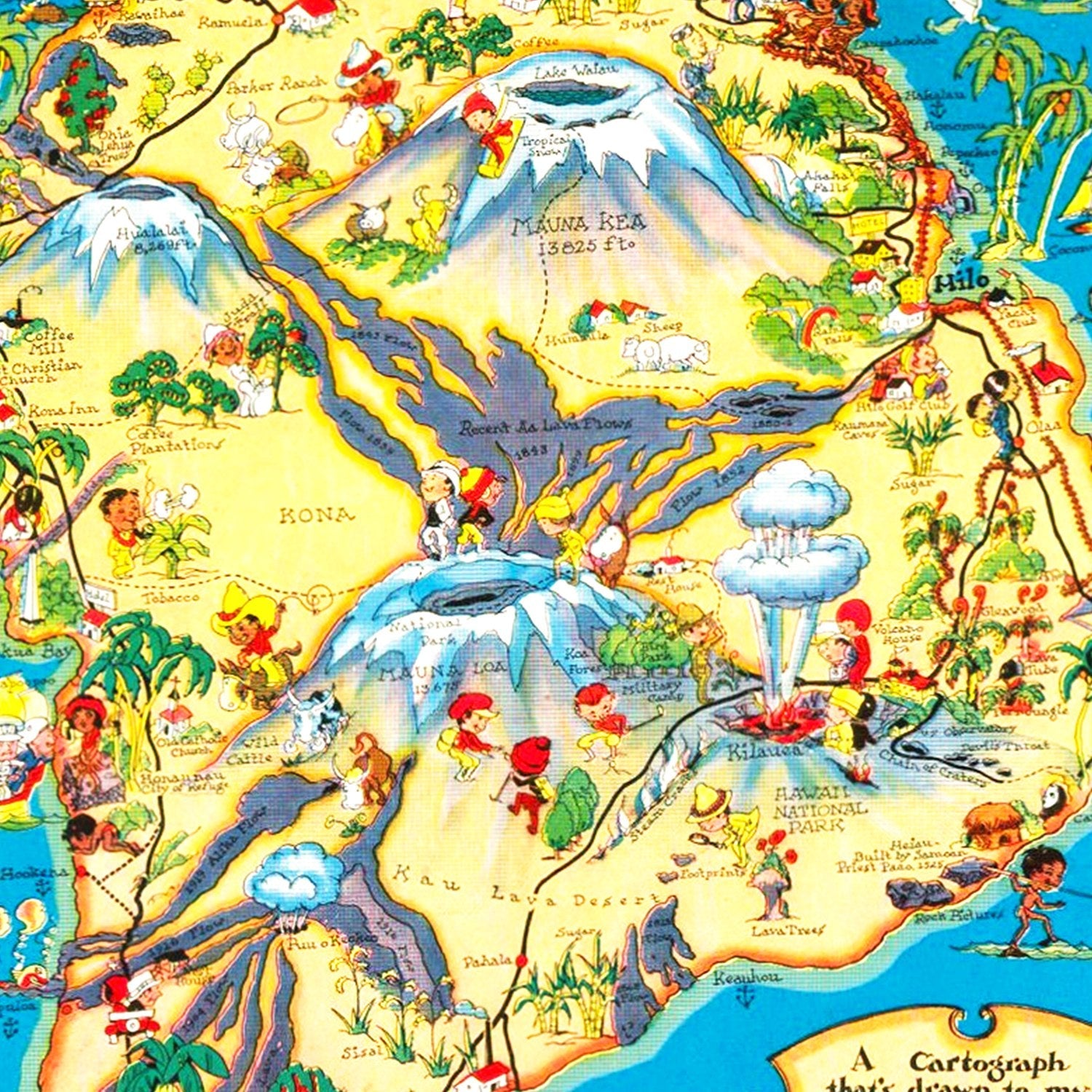 Vintage Map of Hawaii, 1931